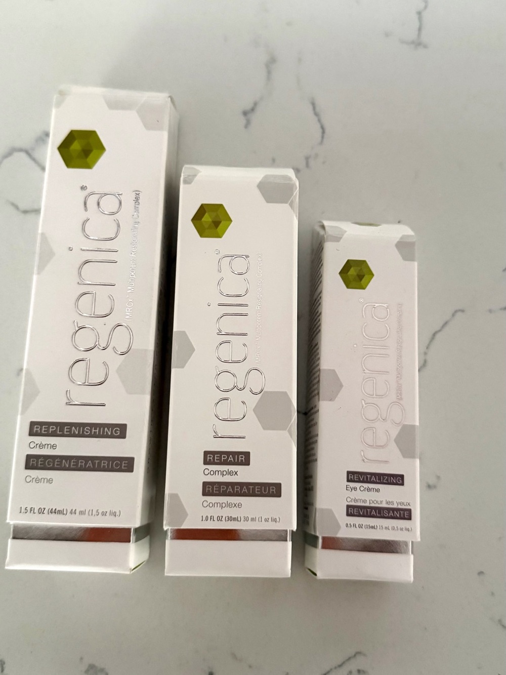 NWT Regenica 3 Pc Skincare Routine Lot NIB Growth Factor Anti Aging System